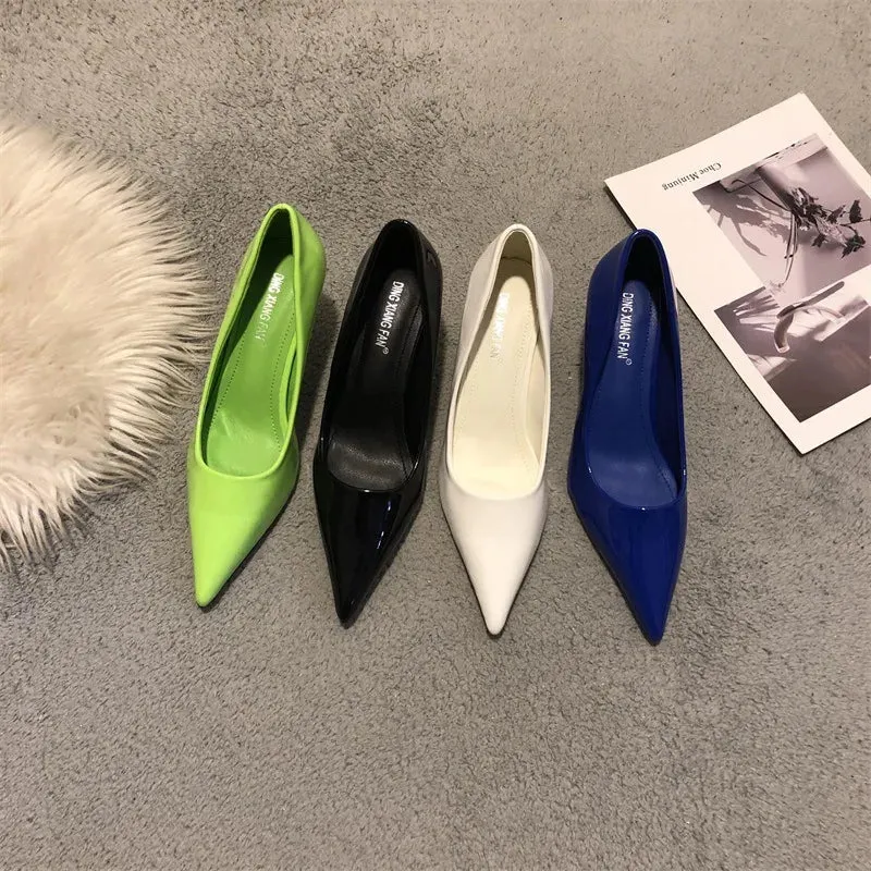 binfenxie  -  Sexy Trend Pointed Toe Thin Heels Pumps Women 2024 Spring Fashion Internet Celebrity Style Elegant Party Dress Heels Shoes Mujer