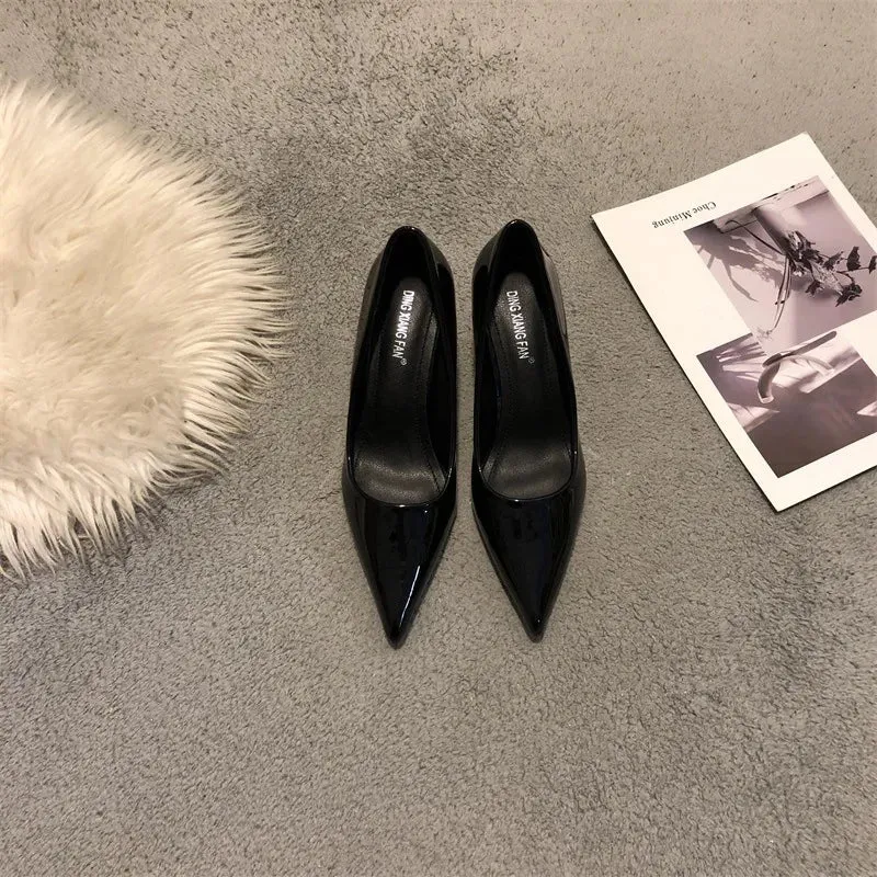 binfenxie  -  Sexy Trend Pointed Toe Thin Heels Pumps Women 2024 Spring Fashion Internet Celebrity Style Elegant Party Dress Heels Shoes Mujer