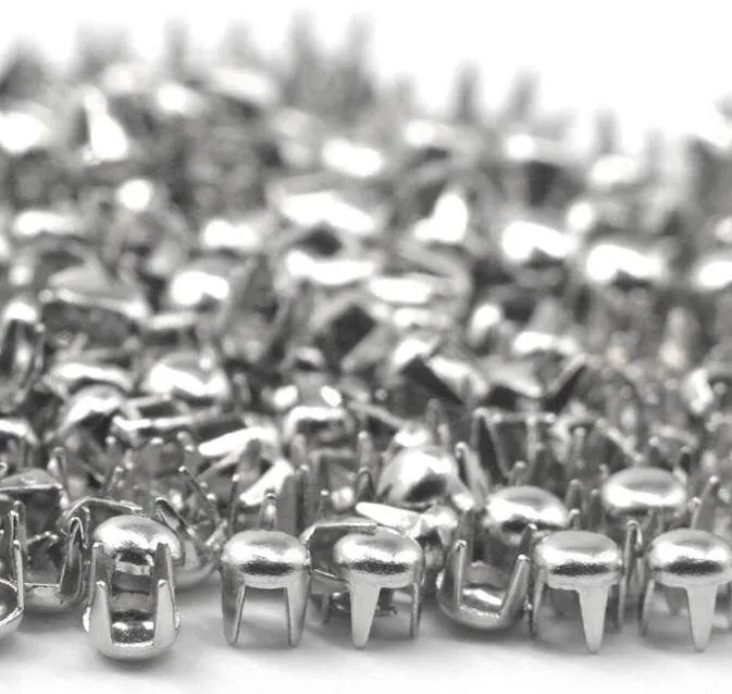 Bulk: Sparkling Crystal "GOLD CUP" Rivets   Pins,(5oz JAR) for Pearl Setting Machine, Clothing Decoration, Great For Denim, Fabric, Shoes
