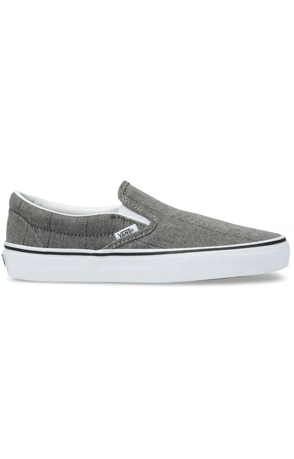 (BV3TBK) Herringbone Classic Slip-On Shoes - Grey/True White