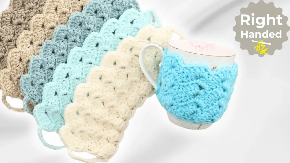 Crochet Coffee Mug Cozy -Any Size Crochet Mug Cozy Pattern