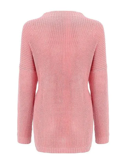 Fireside Sweater Round Neck Drop Shoulder Sweater