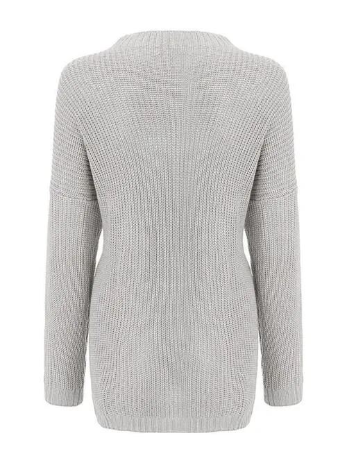 Fireside Sweater Round Neck Drop Shoulder Sweater