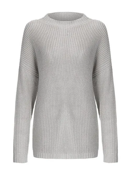 Fireside Sweater Round Neck Drop Shoulder Sweater