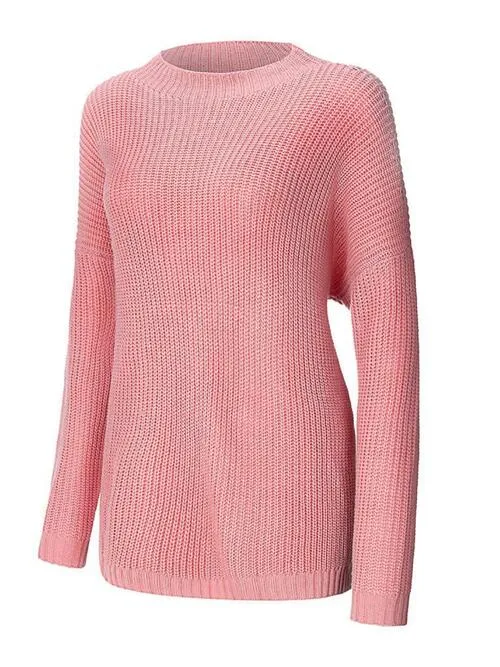Fireside Sweater Round Neck Drop Shoulder Sweater
