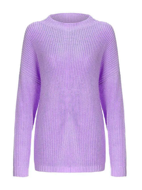 Fireside Sweater Round Neck Drop Shoulder Sweater
