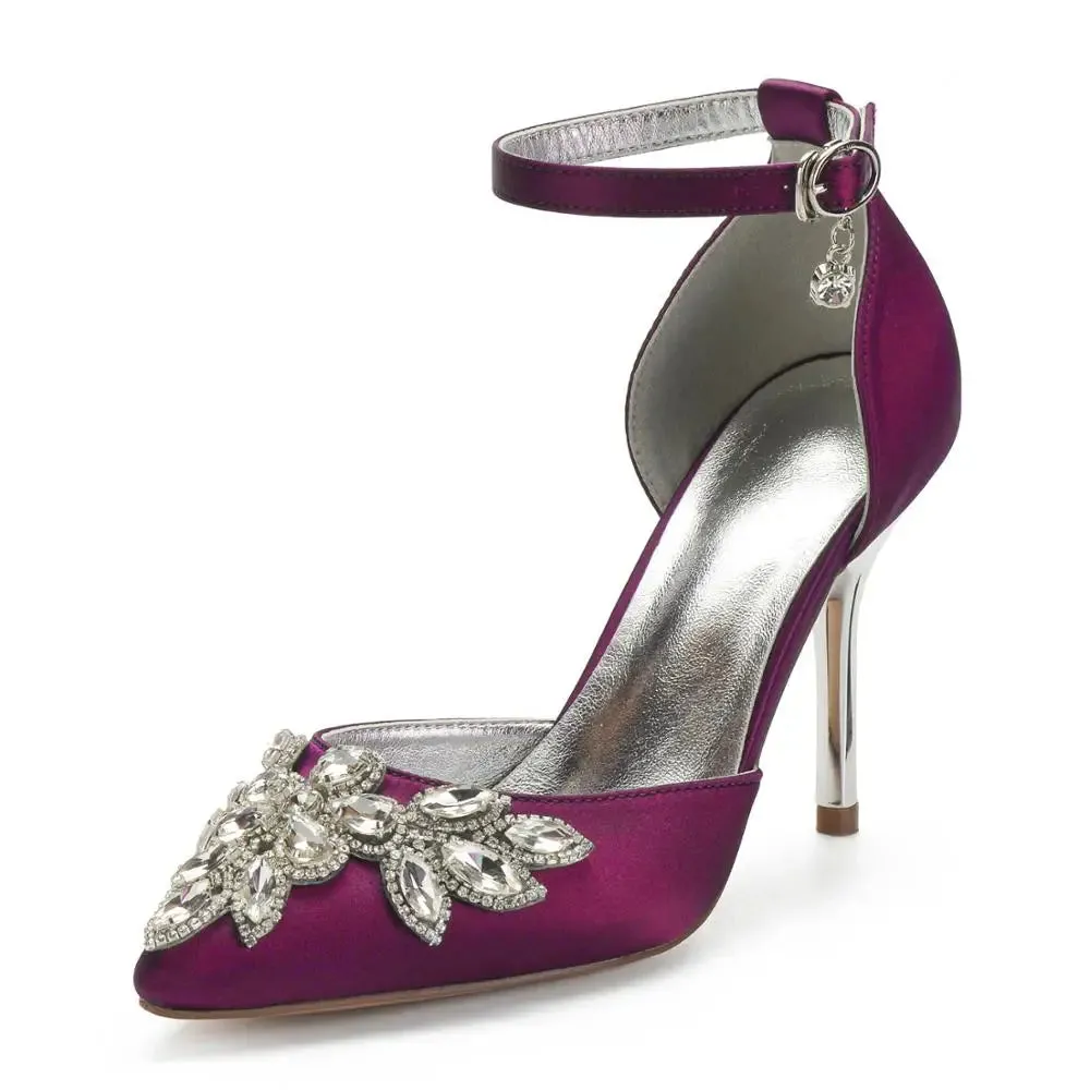 Funki Buys | Shoes | Women's Satin Rhinestone Wedding Heels