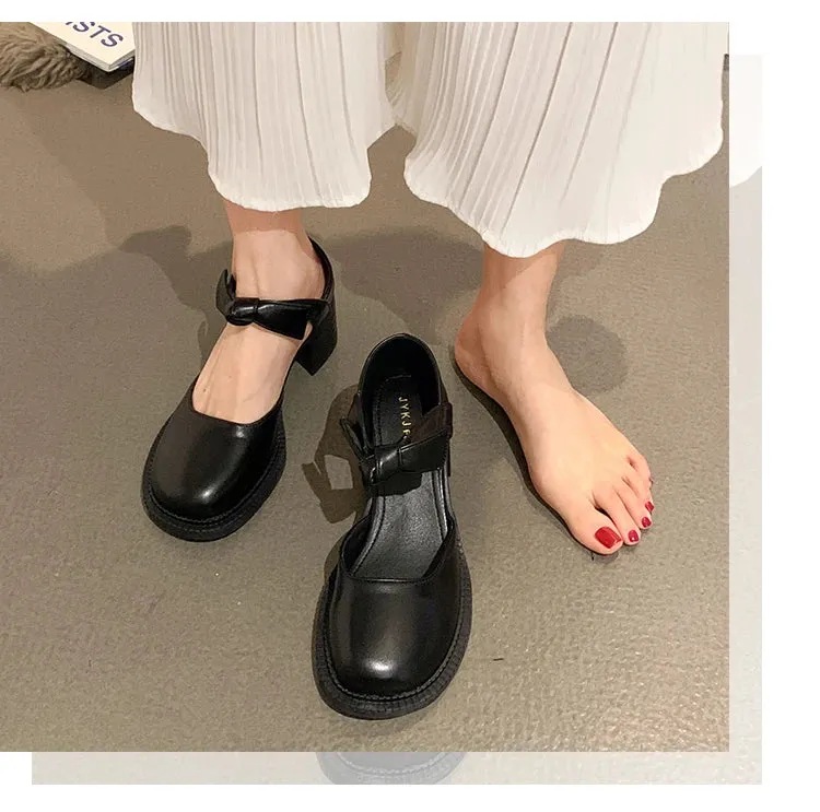 Hnzxzm New Sandals For Women Ladies Casual Spring Summer Hollow Out Mary Janes Shoes Elegant Ladies Party Pumps Female High Heels