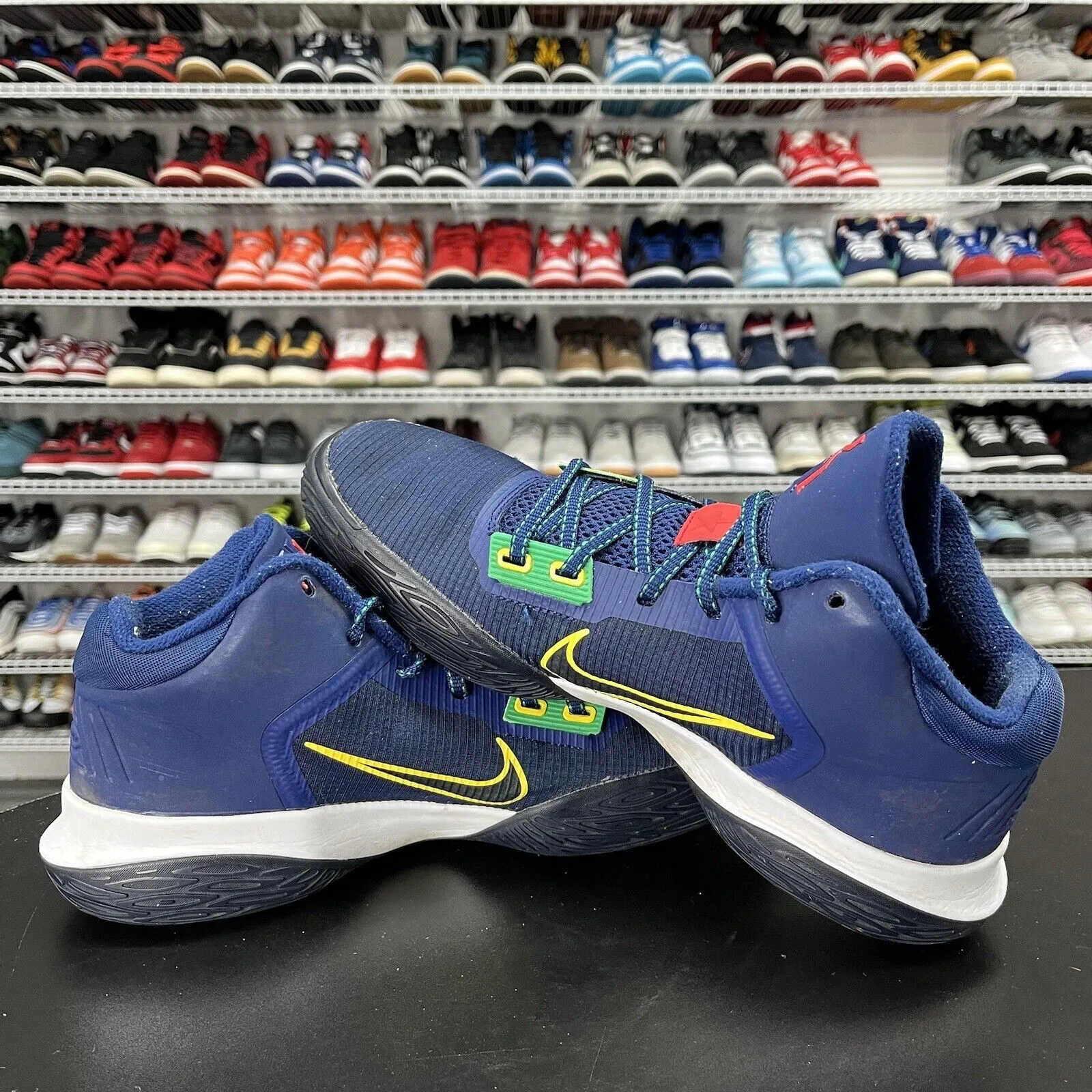 Nike Kyrie Flytrap 4 Blue Void Yellow Basketball Shoes CT1972-400 Men's Size 9
