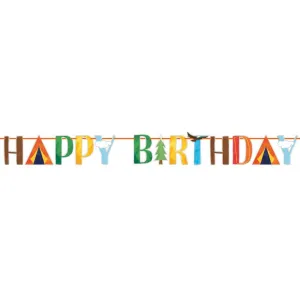 Outdoor Adventure Happy Birthday Banner | 1ct